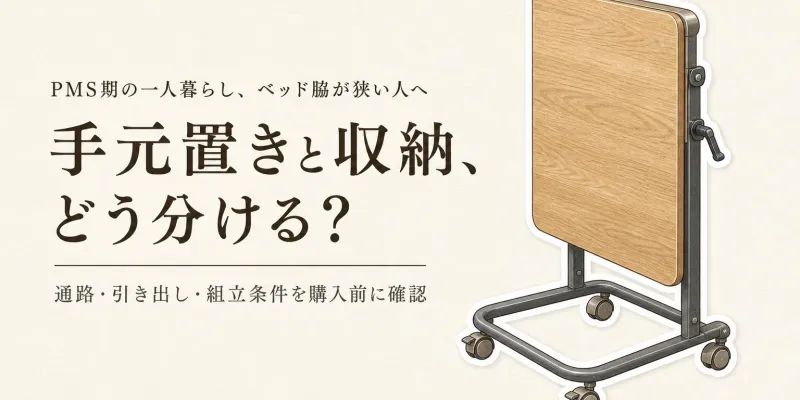 春の一人暮らし・寮に折りたたみベッドサイドテーブルと収納付きベッド｜置き場所・耐荷重・組み立て・手入れで選ぶ