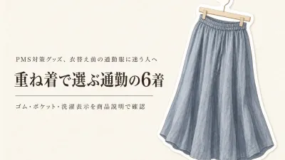 衣替え前のウエストゴムロングスカートとゆったりワンピース6選｜通勤の重ね着・ポケット・洗濯表示で比較